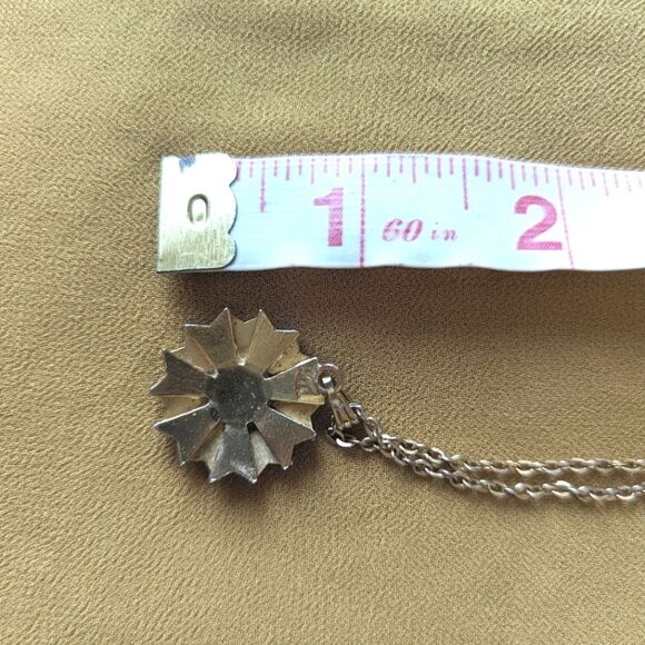 Enamel Vintage Coat of Arms Blue Green Gold Castle Core Pendant Necklace - Picture 3 of 3